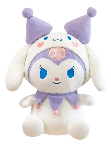 My Melody Kuromi Plush Toy - 55 cm White and Purple Devil Stuffed Doll | X-23A - Toys & Games - Lebanon