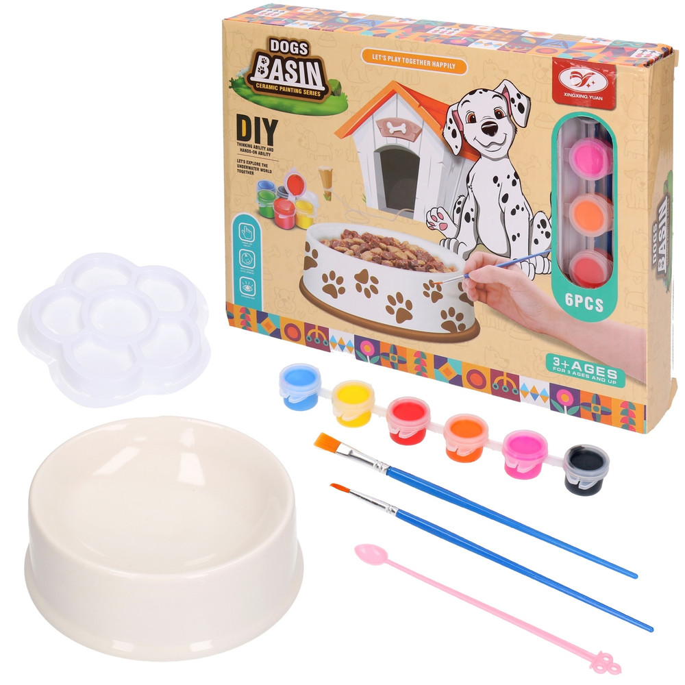 DIY Dogs Basin Ceramic Painting Kit | 868-D22 - Toys & Games - Lebanon