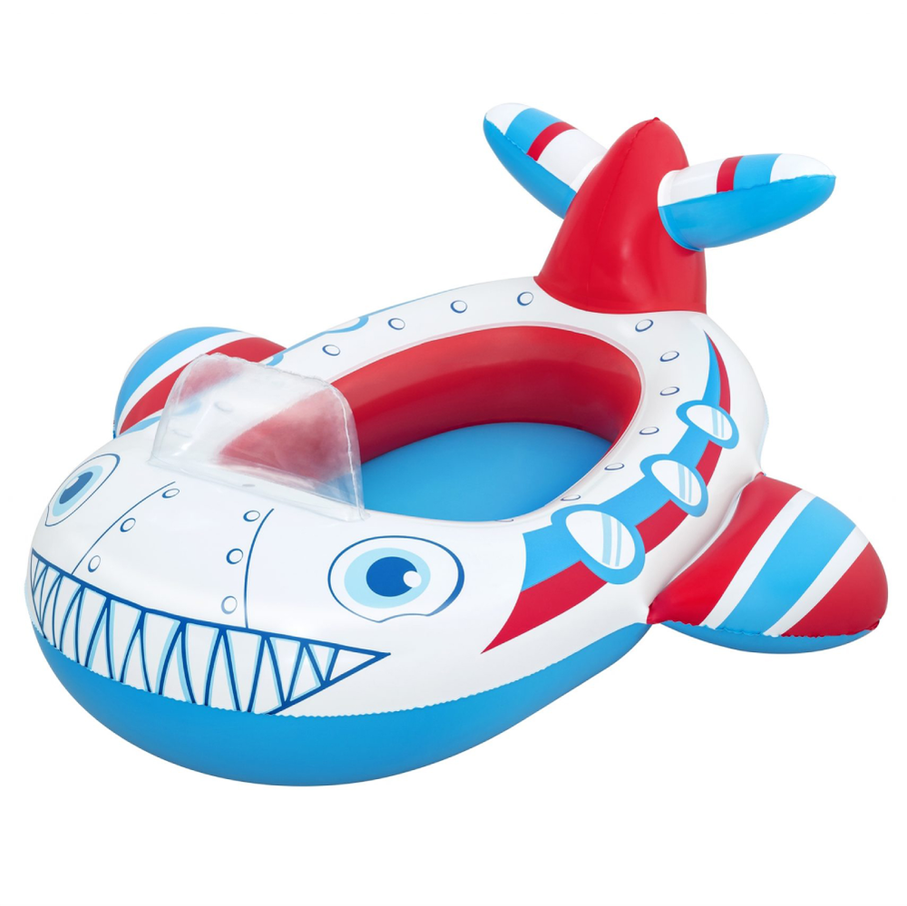 Bestway Bestway Inflatable Airplane Baby Boat - Red & Blue | P-34169 - Sports & Outdoors - Lebanon