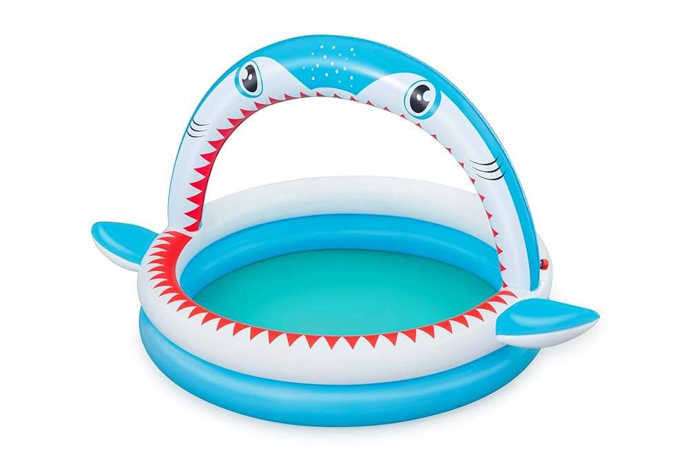 Bestway Bestway Inflatable Shark Shade Play Pool for Kids | P-53157 - Sports & Outdoors - Lebanon