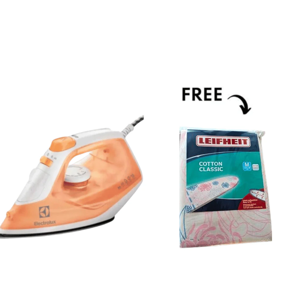 Electrolux Electrolux EasyLine Steam Iron + Free Leifheit Ironing Board Cover | ESI4007 - Home & Kitchen - Lebanon
