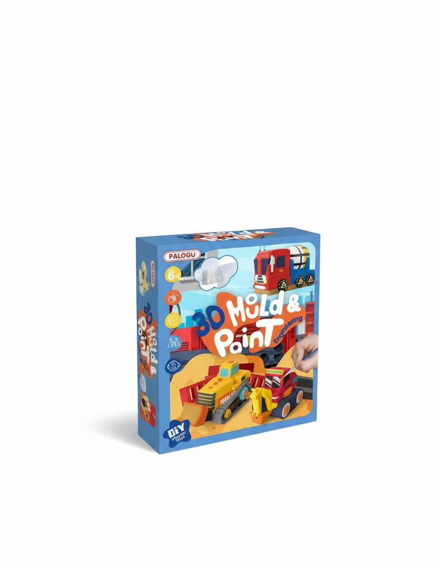 PALOGU 3D Mould & Paint Engineering Vehicles Kit | S138-36 - Toys & Games - Lebanon