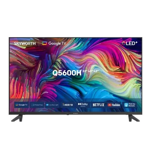 Skyworth TV 43” QLED, 2K GOOGLE TV, CHROMECAST BUILT-IN | 43Q5600H
