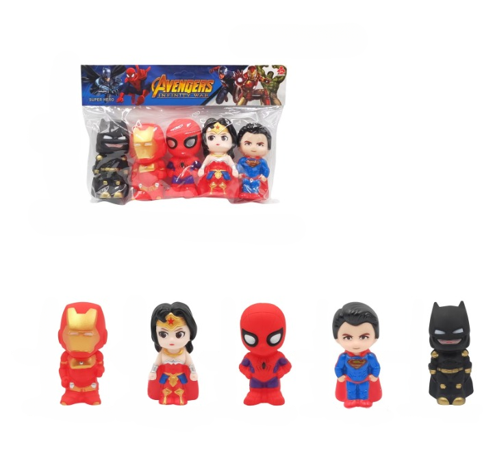 Super Hero Character Figure Set (5 Pcs) | 595B-2 - Toys & Games - Lebanon