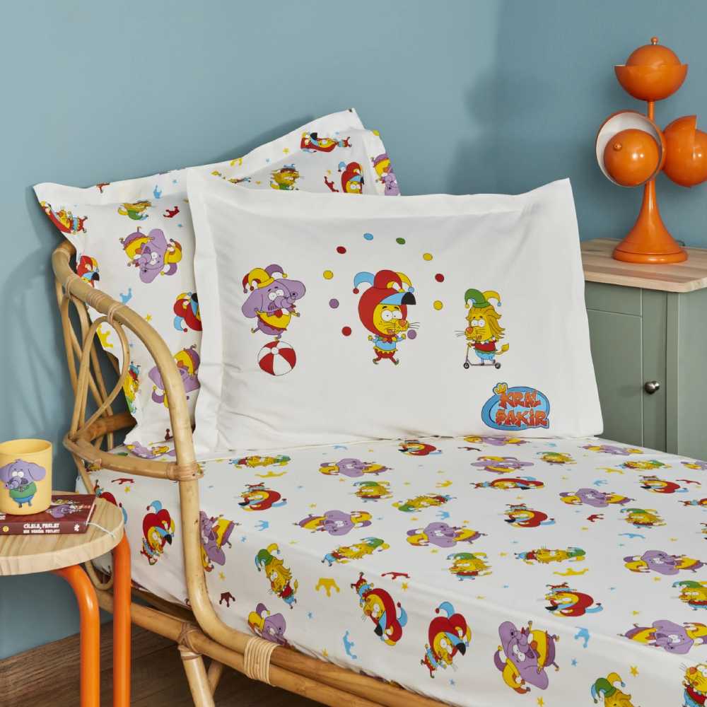Karaca Karaca Homexkral Sakir Circus Single Bed Sheet Set | 200.22.14.0397 - Home & Kitchen - Lebanon