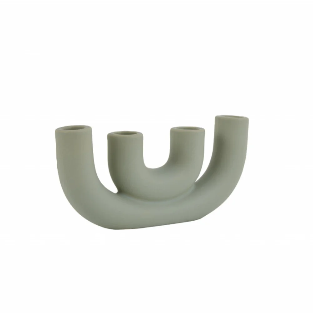 Karaca Karaca Home Martina 4 Decorative Candlestick Water [Green] | 300.23.01.0519 - Home & Kitchen - Lebanon