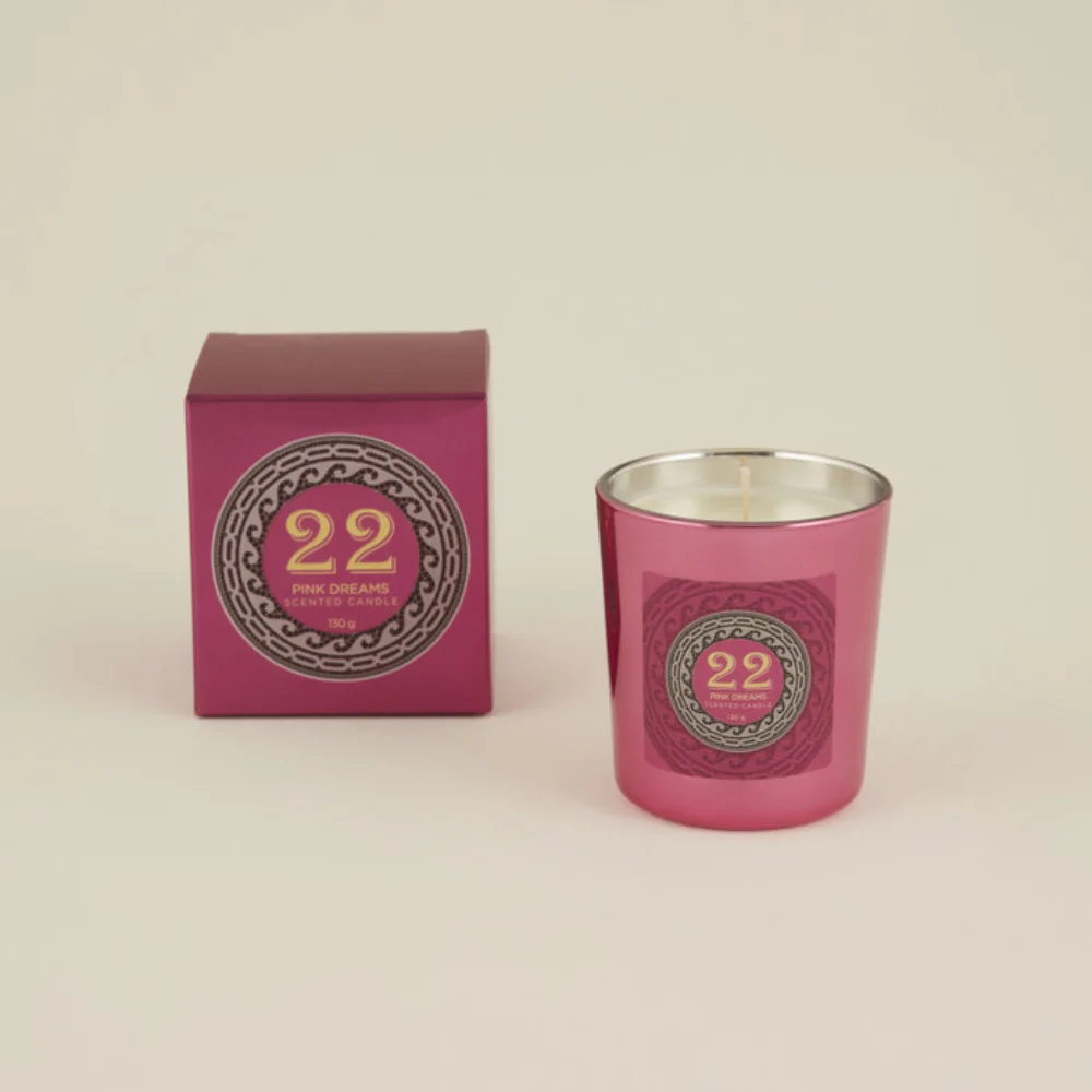 Karaca Karaca Home Pop Art Collection 22 Dreams Scented Candle [Pink] | 153.09.01.5947 - Home & Kitchen - Lebanon