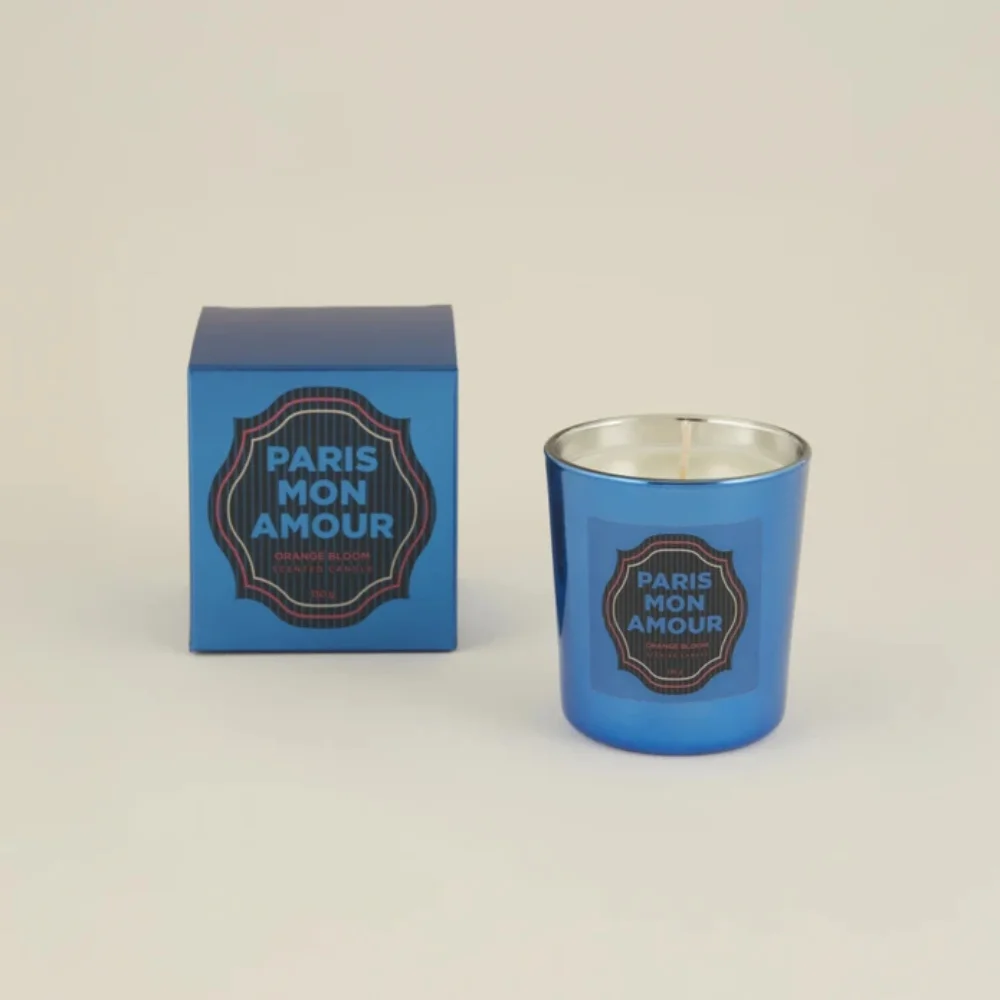 Karaca Karaca Home Pop Art Collection Paris Mon Amour Orange Bloom Scented Candle | 153.09.01.5948 - Home & Kitchen - Lebanon