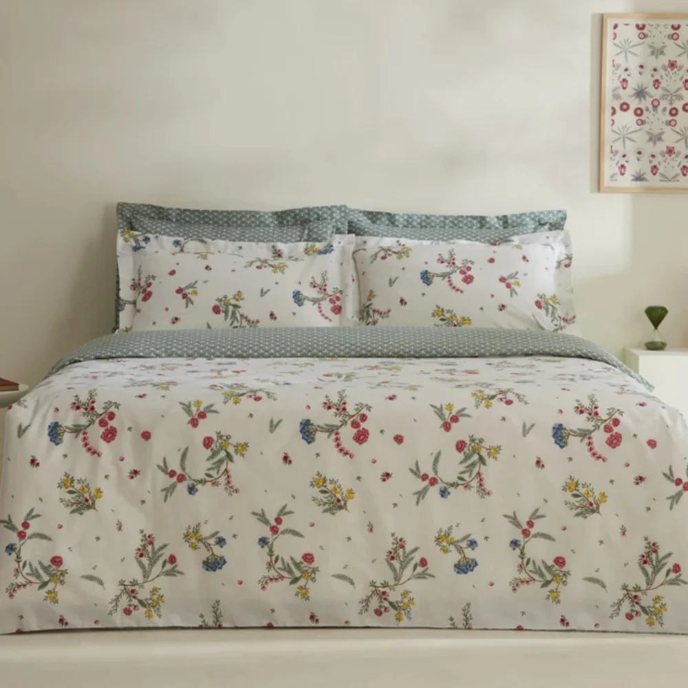 Karaca Karaca Home Dina 100% Cotton Double Duvet Cover Set Multicolor | 8680214366424 - Home & Kitchen - Lebanon