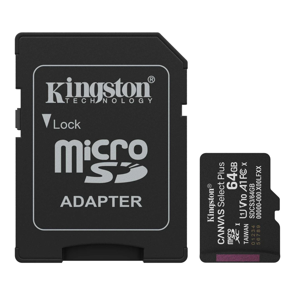 Kingston 64GB microSD Select Plus G3 150MB/s Memory Card | SDCS3/64