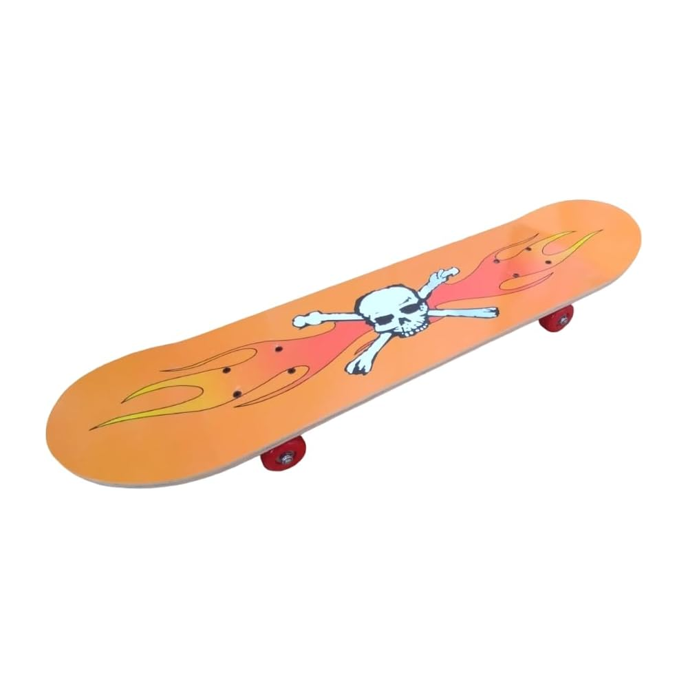 Professional Skateboard Skull Edition for Adults - Orange | 251-1 - Toys & Games - Lebanon