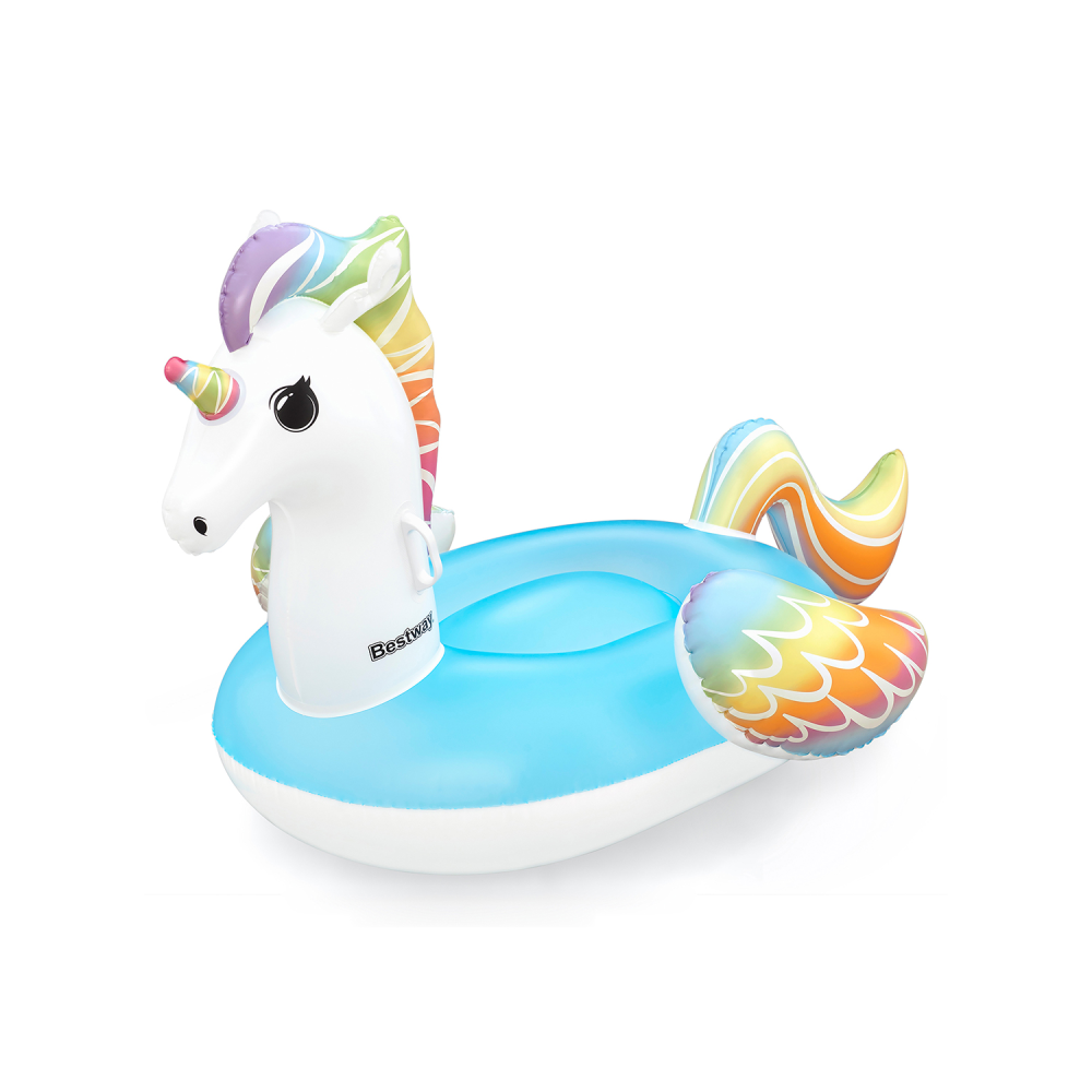 Bestway Bestway Inflatable Unicorn Ride-On Pool Float 155×119 cm | P-41114 - Sports & Outdoors - Lebanon