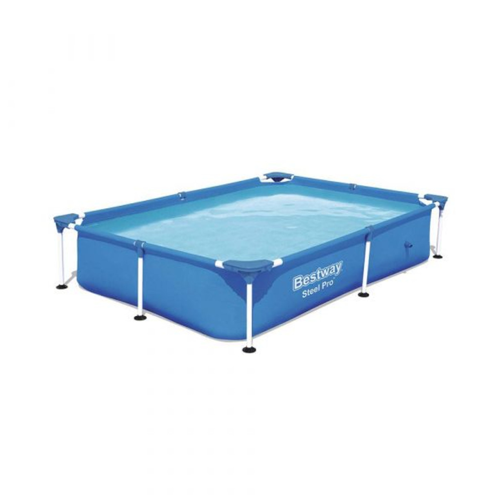 Bestway Bestway Steel Pro Rectangular Frame Pool 221×150×43 cm | P-56401 - Sports & Outdoors - Lebanon