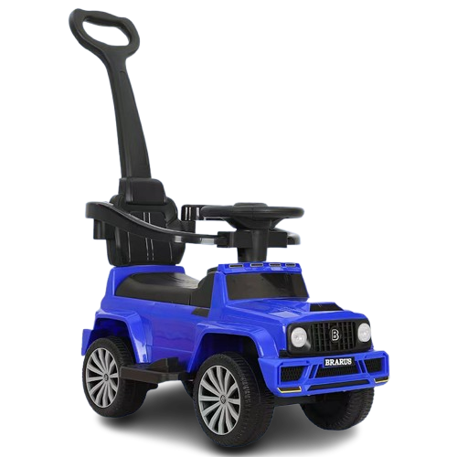 Kids Ride-On Push Car with Handle - Blue | Brarus-36-7 - Toys & Games - Lebanon