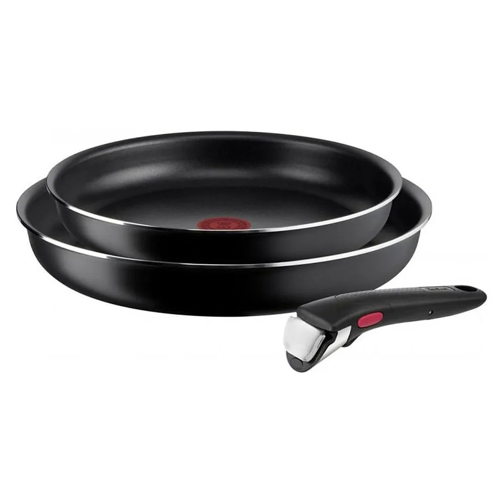 Tefal Tefal Ingenio Easy Cook & Clean Black Aluminum 3 Piece Pan Set (2 Units 24 cm & 28 cm) | L1539143 - Home & Kitchen - Lebanon