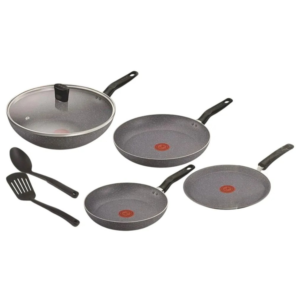 Tefal TEFAL Dark Stone 7 pc set stewpots | B867S785 - Home & Kitchen - Lebanon