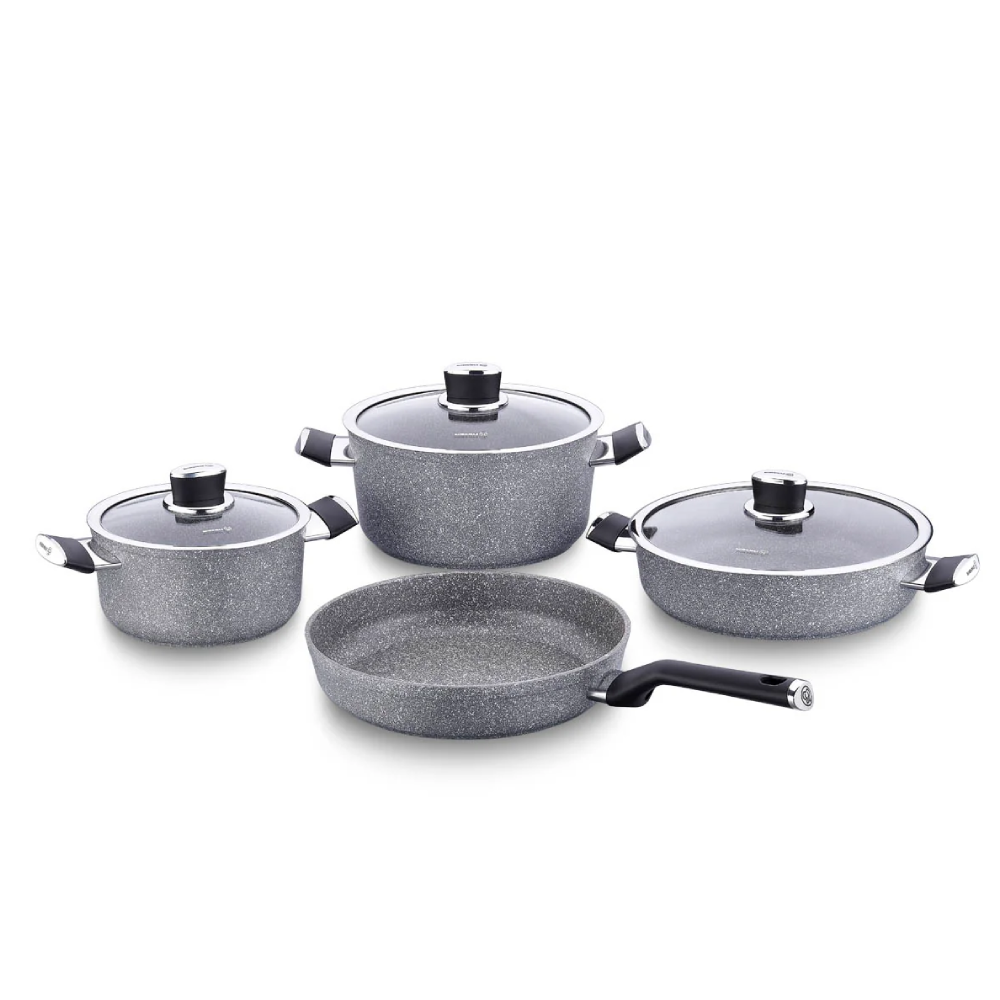 Korkmaz Korkmaz Palma 7 pcs Cookware Set | A3919 - Home & Kitchen - Lebanon