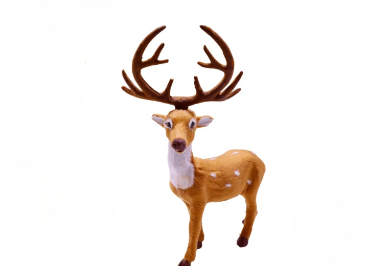 Christmas Standing Reindeer Figurine 30 cm | AL540 - Home & Kitchen - Lebanon