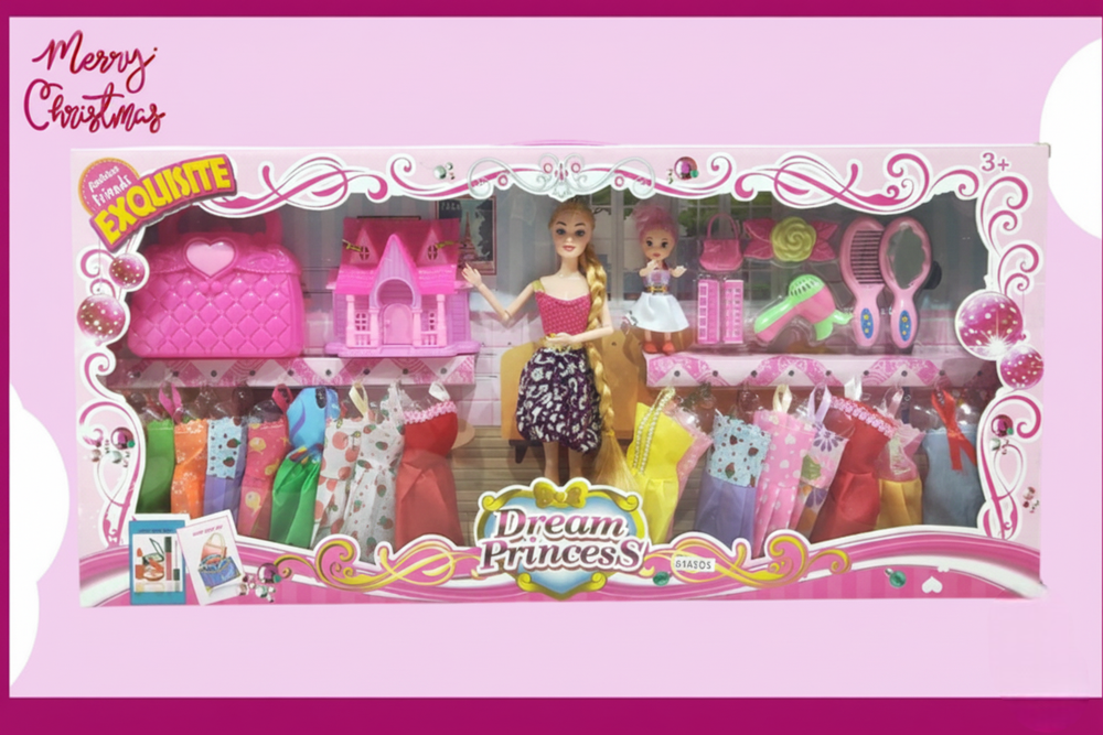  Dream Princess Doll Playset - Fashion Doll with Little Sister, Dresses & Accessories | 8143D3 - Toys & Games - Lebanon