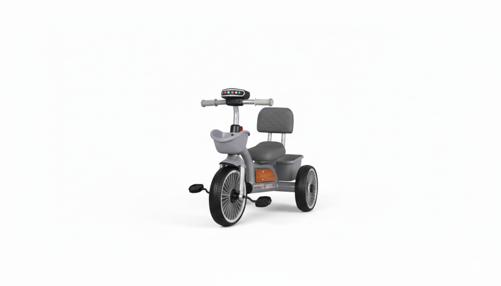 undefined Grey Kids Tricycle with Backrest & Front Basket | ITIM123 - Toys & Games - Lebanon