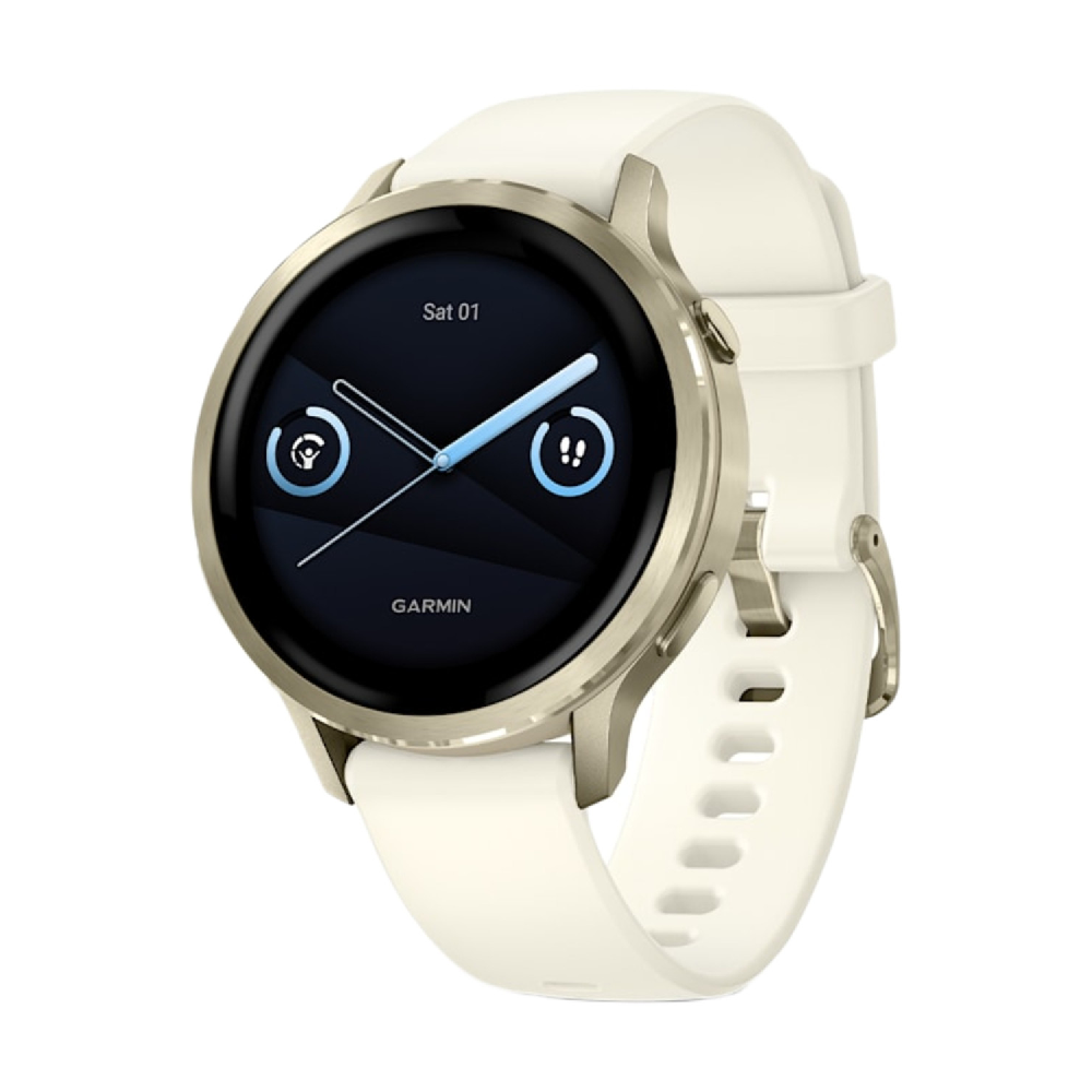 Garmin Garmin Venu 4 Smartwatch - 41 mm Lunar Gold with Bone Silicone Band | 010-03013-00 - Phones & Wearables - Lebanon