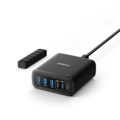 Anker Anker Charger 112W 6 Ports USB C Charger SG 3 Pin Plug USB Charger | A2154K11 - Phones & Wearables - Lebanon