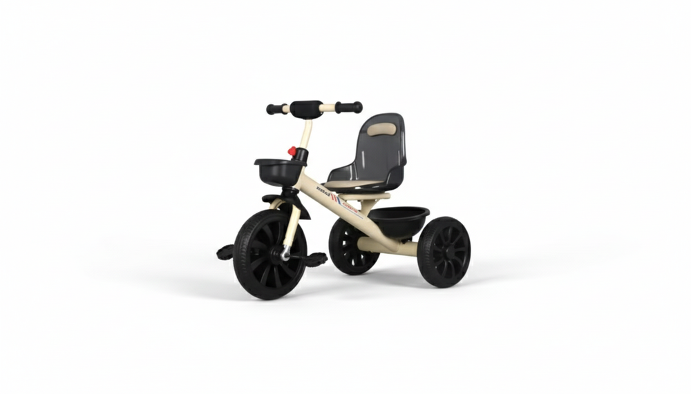 undefined Beige Kids Tricycle with High-Back Seat | 950 - Toys & Games - Lebanon