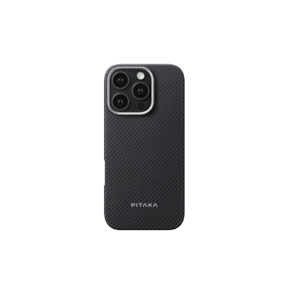 Pitaka PITAKA iPhone 16 Pro Ultra-Slim Case (600D Black/Grey-Twill) | KI1601PA - Phones & Wearables - Lebanon