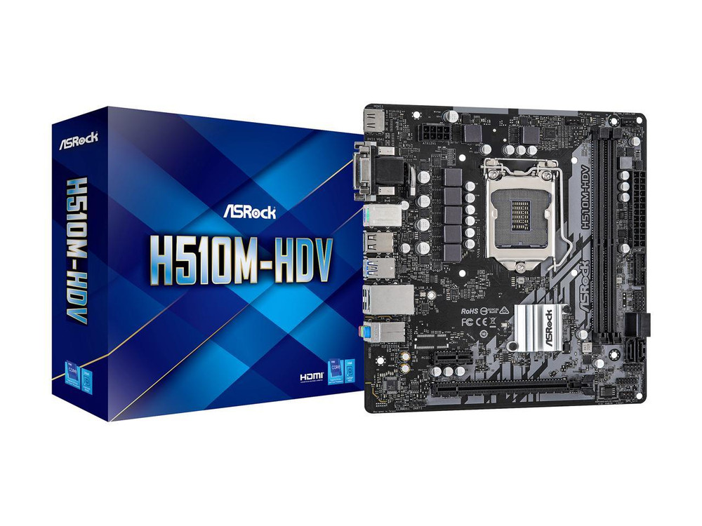 ASRock ASRock LGA 1200 Intel H510 SATA 6Gb/s Micro ATX Intel Motherboard | H510M-HDV - Computers & Tech - Lebanon