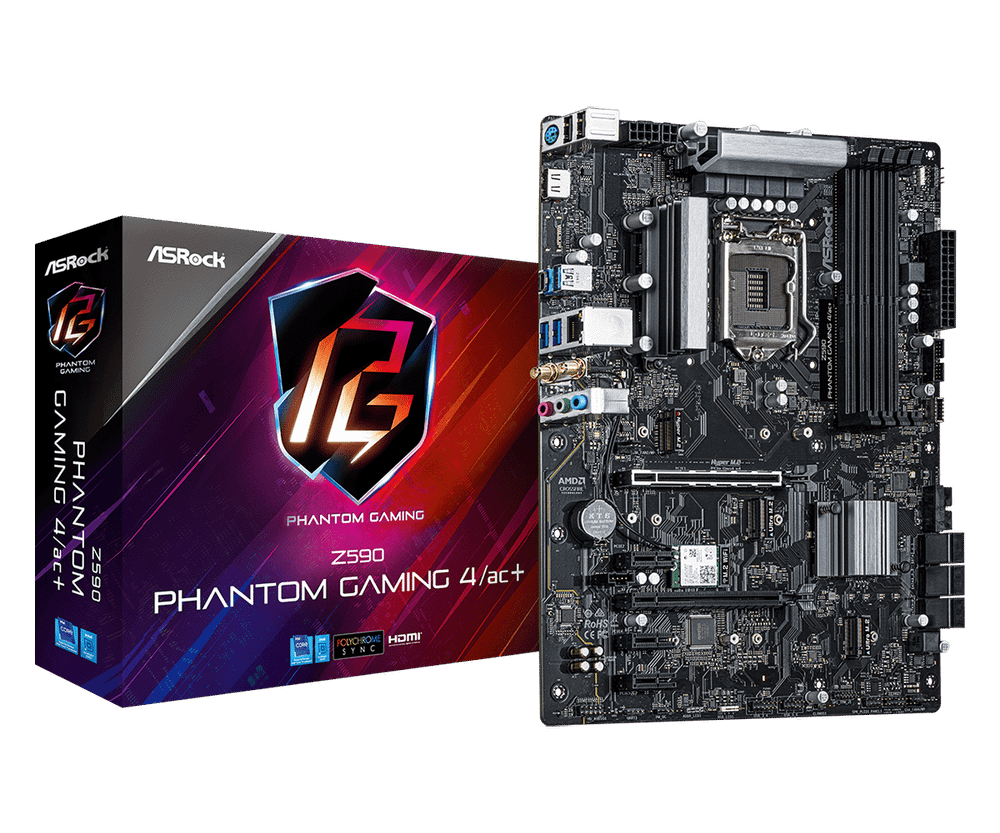 ASRock AsRock Motherboard Z590 Phantom Gaming 4 ac+ WIFI for 10th & 11th Gen | Z590 Phantom Gaming 4 ac+ WIFI - Computers & Tech - Lebanon