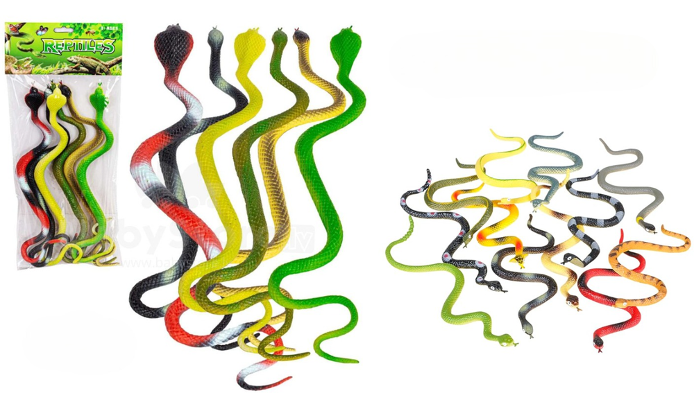 Assorted Rubber Snake Toy Set - Realistic Flexible Reptile Figures | SK-601 - Toys & Games - Lebanon