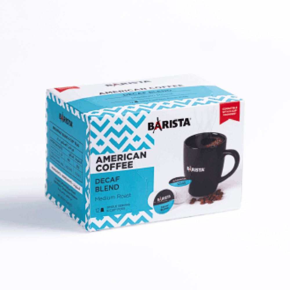 Barista Barista K-Cup Decaf Blend - 12 Caps/Box | K-C003 - Home & Kitchen - Lebanon