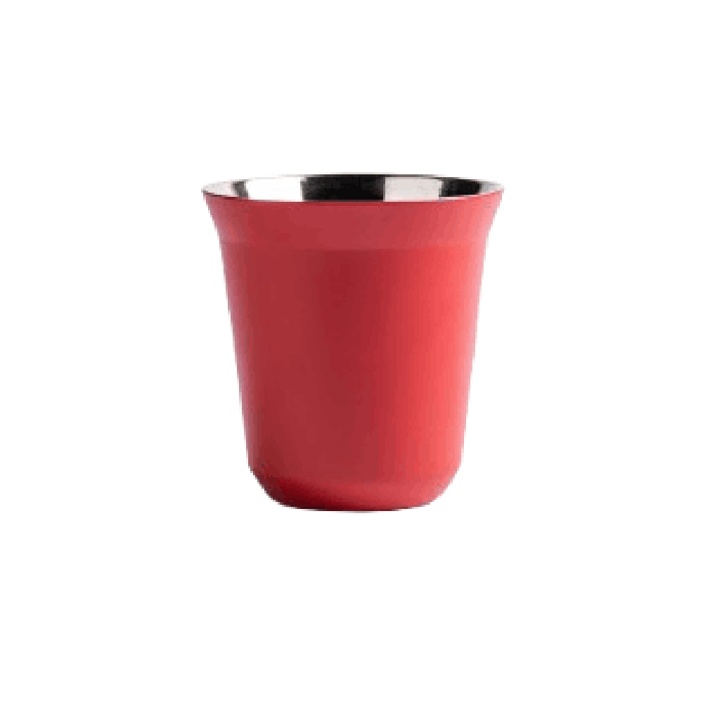 Barista Barista Colpo Doppio Stainless Red Cup, 160ml | PR0065 - Home & Kitchen - Lebanon