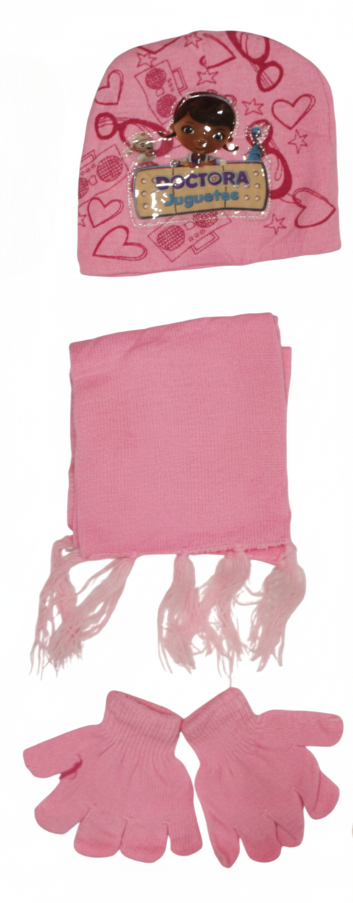Doc McStuffins Kids Winter Set - Hat, Scarf & Gloves - Pink | AL1890 - Toys & Games - Lebanon
