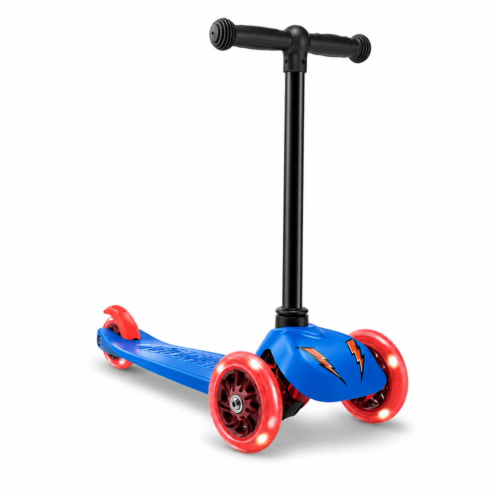 Yvolution Neon Bolt Kids 3-Wheel Light-Up Scooter - Blue - Toys & Games - Lebanon