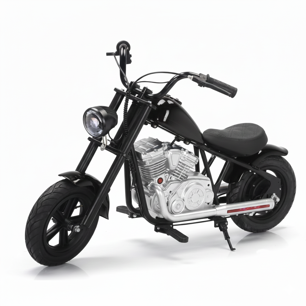 Kids Electric Chopper Motorcycle Ride-On Toy - Black | MOT-618/B - Toys & Games - Lebanon