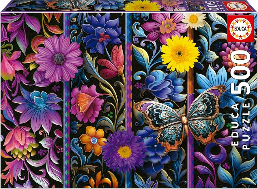 Educa Educa 19909 - Vibrant Floral Butterfly 500-Piece Jigsaw Puzzle | 19909 - Toys & Games - Lebanon