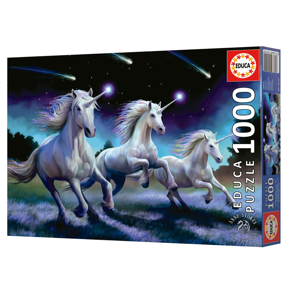 Educa Educa 19919 - Anne Stokes “Running Unicorns” 1000-Piece Jigsaw Puzzle | 19919 - Toys & Games - Lebanon