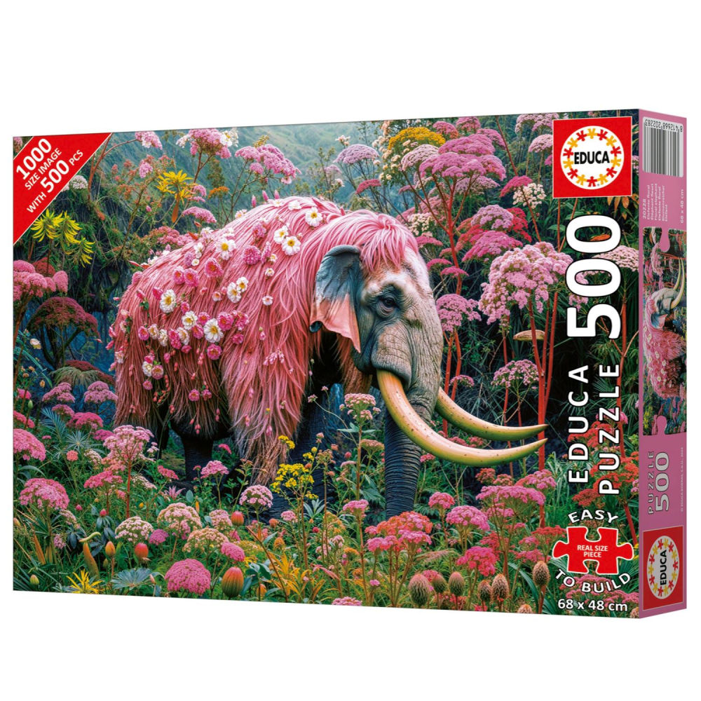 Educa Educa 20228 - Fantasy Pink Elephant Puzzle 500 Pieces | 20228 - Toys & Games - Lebanon
