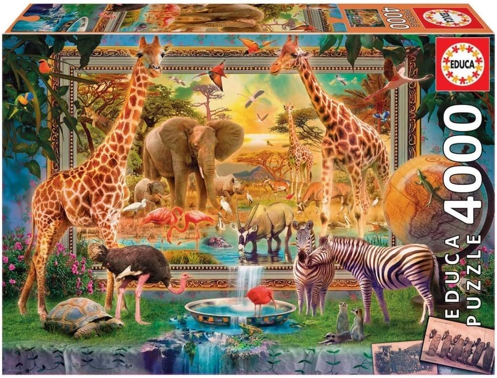 Educa Educa 19285 - Wild Safari Animals Puzzle (4000 Pieces) | 19285 - Toys & Games - Lebanon