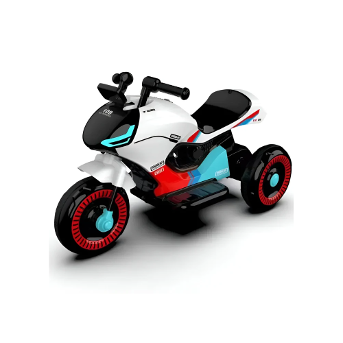 undefined Patoys Style Kids' 3-Wheel Electric Ride-On - White | YQM-618/W - Toys & Games - Lebanon