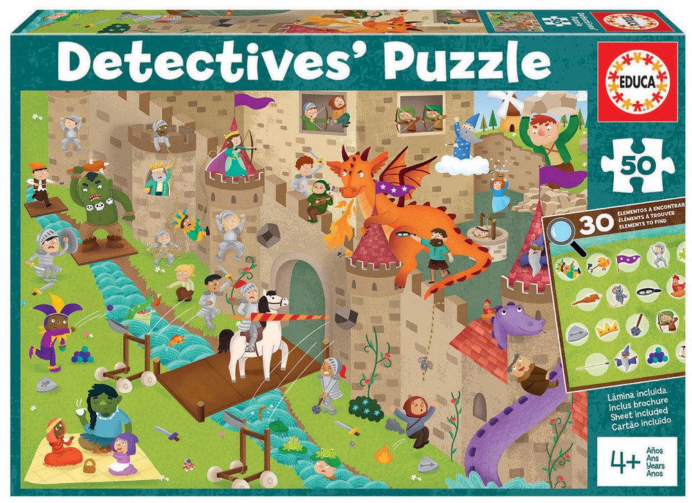 Educa Educa Detectives’ Puzzle – 50 pcs + 30 Hidden Objects to Find | 18895 - Toys & Games - Lebanon