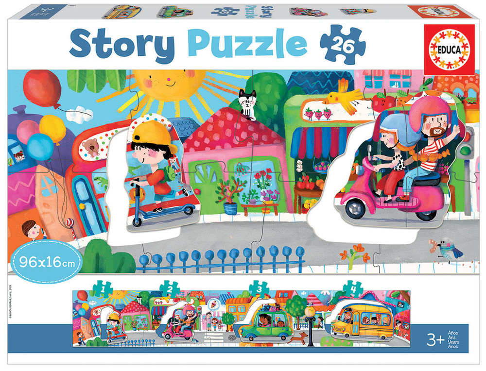 Educa Educa Story Puzzle - 26 pcs Giant Floor Puzzle 96×16 cm | 18901 - Toys & Games - Lebanon