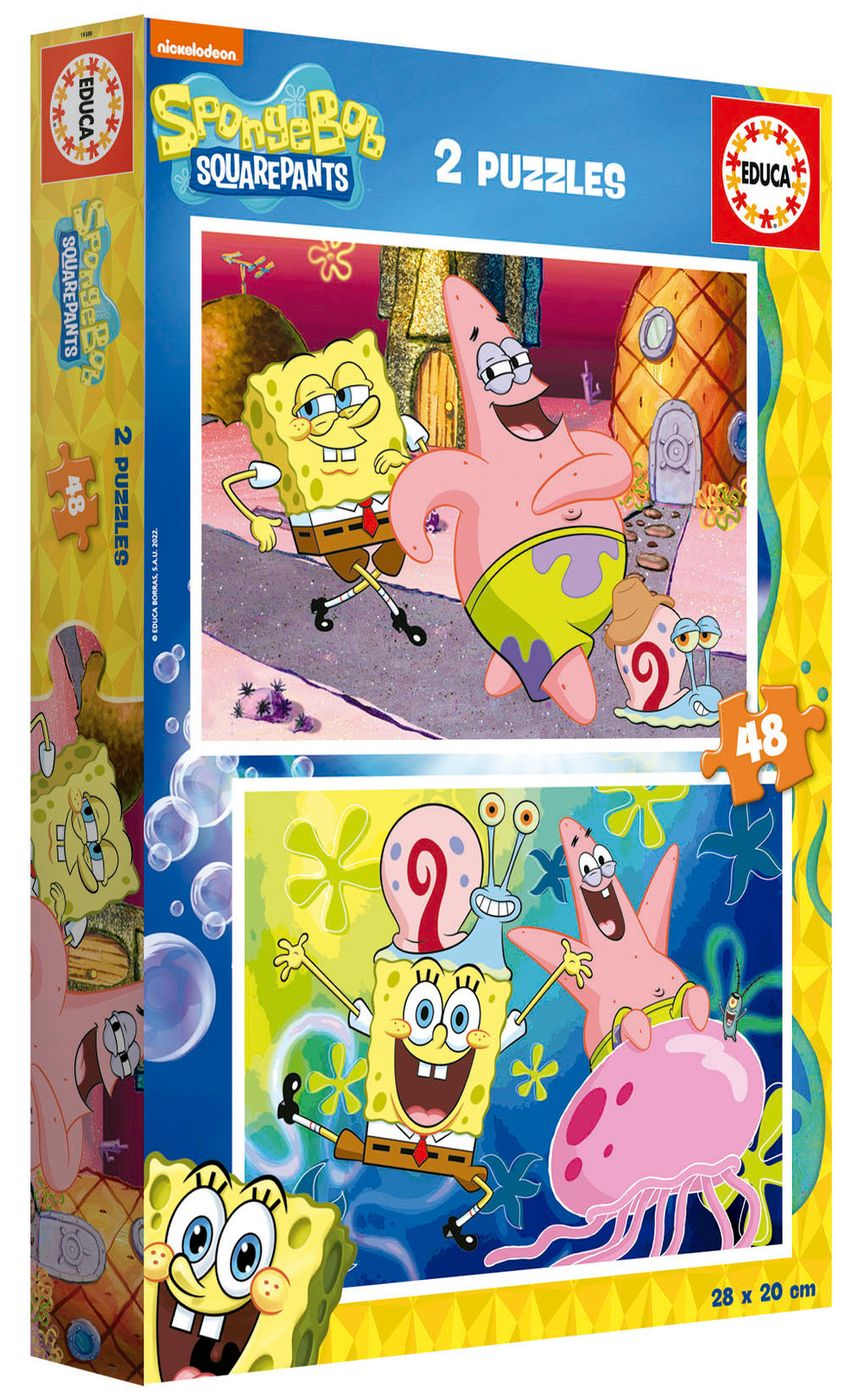 Educa Educa SpongeBob SquarePants - 2 Puzzles (48 pcs each) | 19388 - Toys & Games - Lebanon
