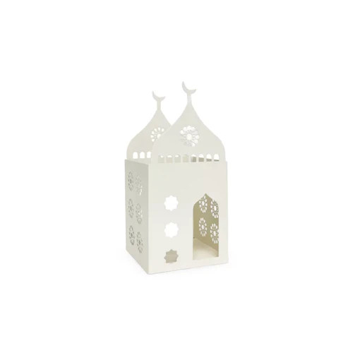 Articles Articles Ivory Decorative Metal Mosque 11.5×11.5×H25 cm | 29002-20B - Home & Kitchen - Lebanon