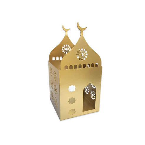Articles Articles Gold Decorative Metal Mosque 11.5×11.5×H25 cm | 29002-20A - Home & Kitchen - Lebanon