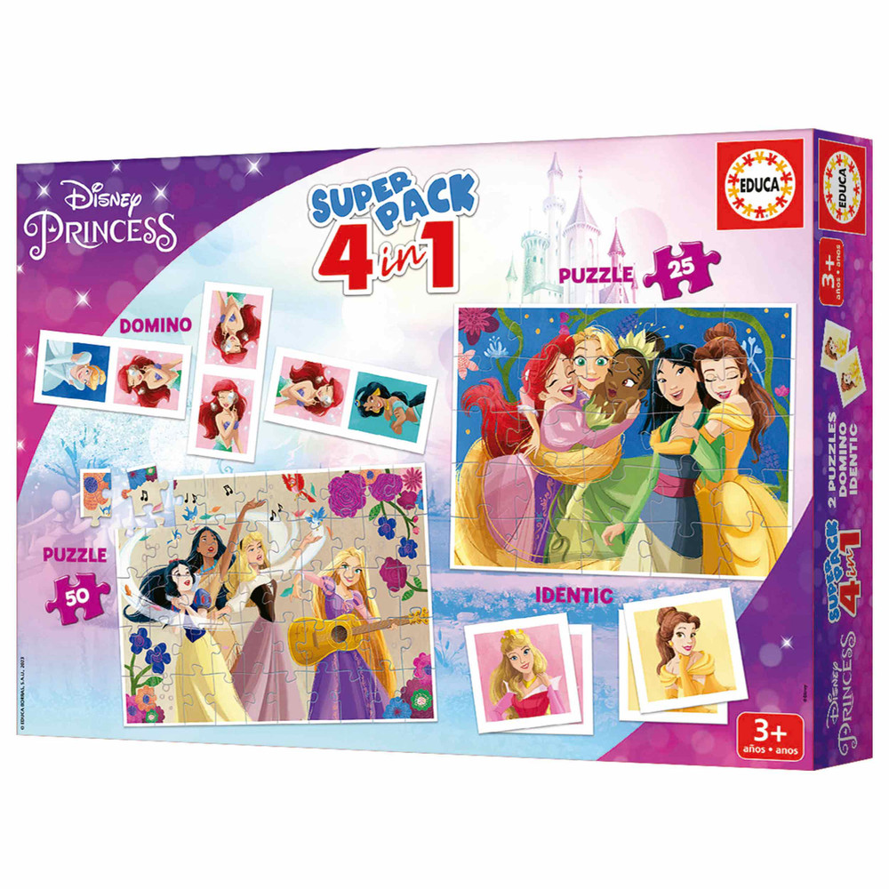 Educa Educa Disney Princess Super Pack 4 in 1 | 19683 - Toys & Games - Lebanon