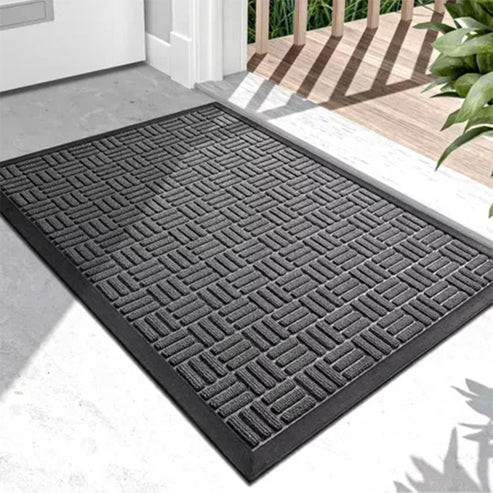 BDR BDR Poly Door Mat Black/Grey | 8545845586309 - Home & Kitchen - Lebanon