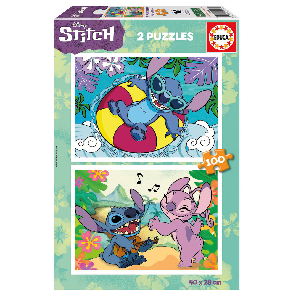 Educa Educa Disney Stitch 2 Puzzles - 100 pcs | 19998 - Toys & Games - Lebanon