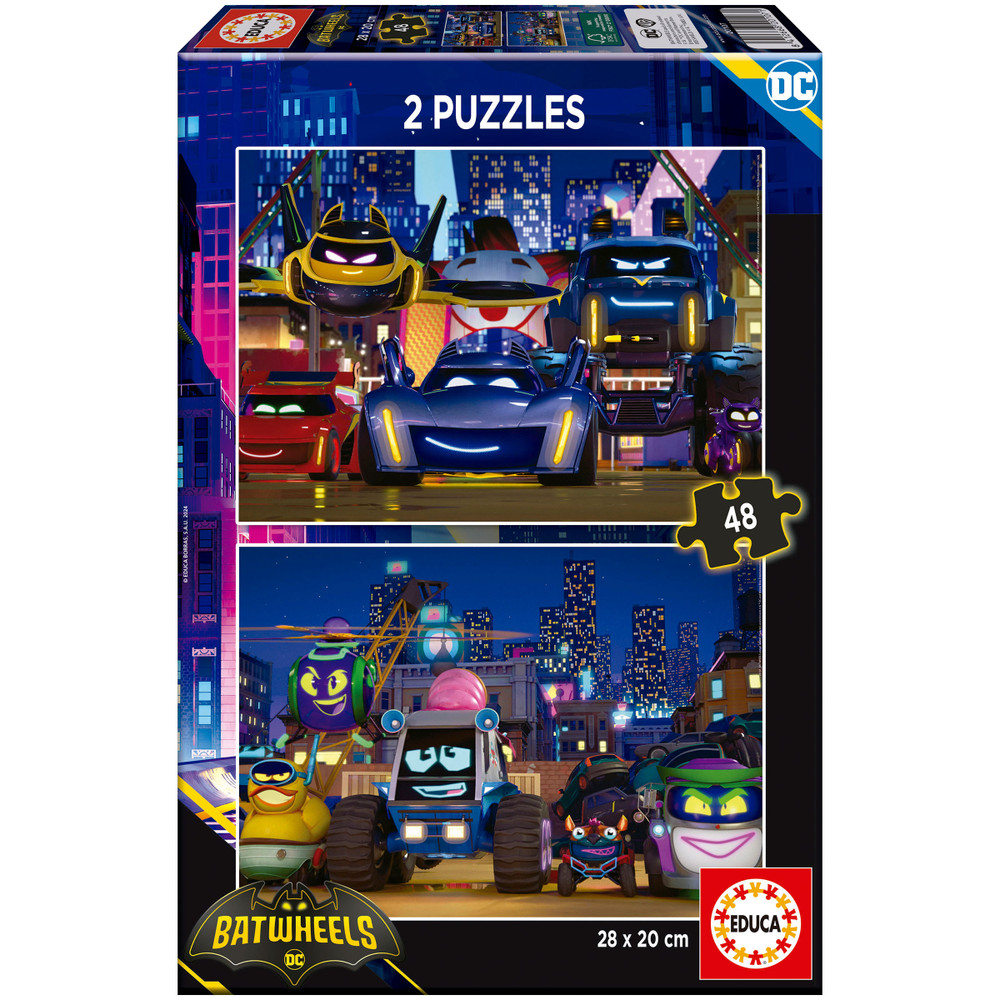 Educa Educa Batwheels - 2 Puzzle Set 48 pcs | 20107 - Toys & Games - Lebanon